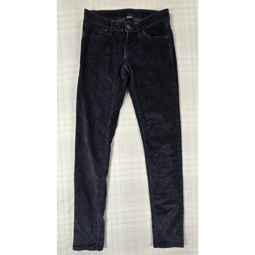 Patagonia Organic Cotton Womens Fitted  Corduroy Pants Dark Grey 25